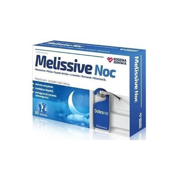 Rodzina Zdrowia Melissive Noc, tabletki, 30 szt. Rodzina Zdrowia Melissive Noc, tabletki, 30 szt. - zdjęcie produktu
