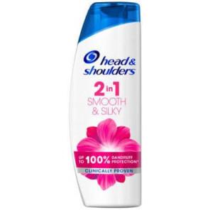 Head & Shoulders Smooth & Silky 2w1, szampon przeciwłupieżowy, 360 ml - zdjęcie produktu