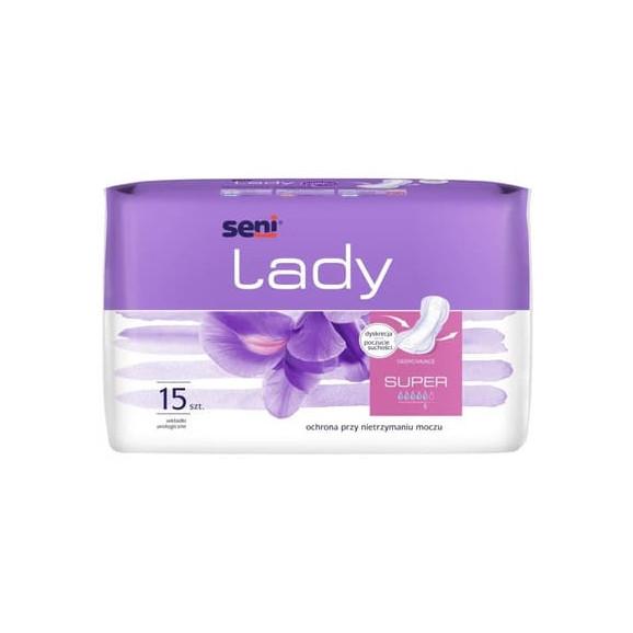 Seni Lady Super, wkładki urologiczne dla kobiet, 15 szt. - zdjęcie produktu