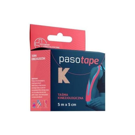 Pasotape, taśma kinezjologiczna 5 cm x 5 m, beżowa, 1 szt. - zdjęcie produktu