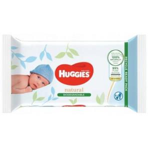 Huggies Natural Biodegradowalne, chusteczki nawilżane, 48 szt. - zdjęcie produktu