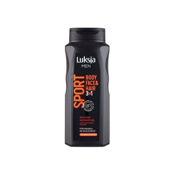 Luksja Men Sport, pobudzający żel pod prysznic 3w1, 500 ml - zdjęcie produktu