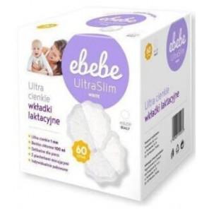 Ebebe Ultraslim White, wkładki laktacyjne białe, 60 szt. - zdjęcie produktu