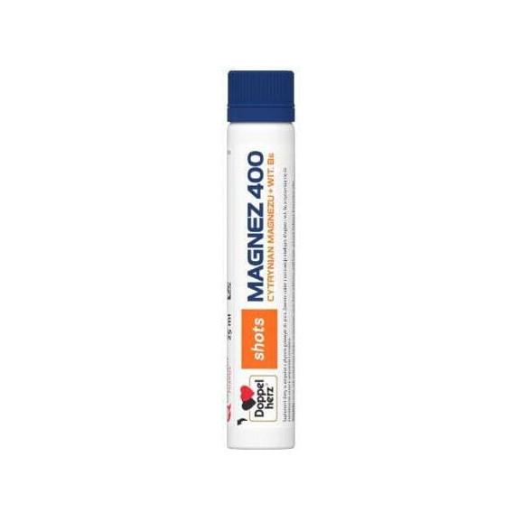 Doppelherz shots Magnez 400, ampułka, 25 ml - zdjęcie produktu