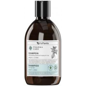 VisPlantis Pharma Care, szampon do włosów przetłuszczających się, mięta + cynk, 500 ml - zdjęcie produktu
