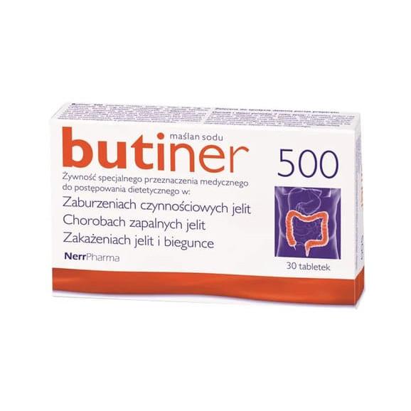 Butiner 500, tabletki, 30 szt. Butiner 500, tabletki, 30 szt. - zdjęcie produktu