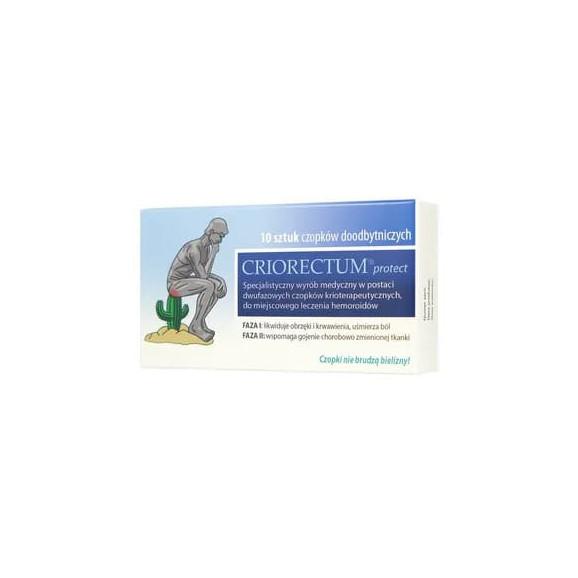 Criorectum Protect, czopki doodbytnicze, 10 szt. - zdjęcie produktu