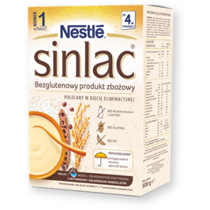 Nestle Sinlac, bezglutenowy produkt zbożowy dla niemowląt po 4. miesiącu, 500 g - zdjęcie produktu