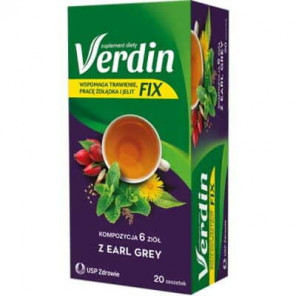 Verdin fix z Earl Grey, zioła do zaparzania, saszetki, 20 szt. - zdjęcie produktu