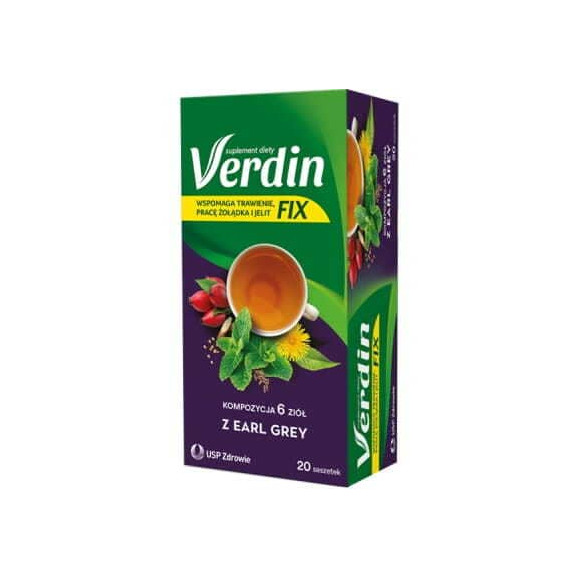 Verdin fix z Earl Grey, zioła do zaparzania, saszetki, 20 szt. - zdjęcie produktu