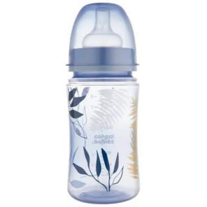 Canpol Babies Easy Start Gold, butelka szeroka antykolkowa, 3 m+, niebieska, 240 ml - zdjęcie produktu