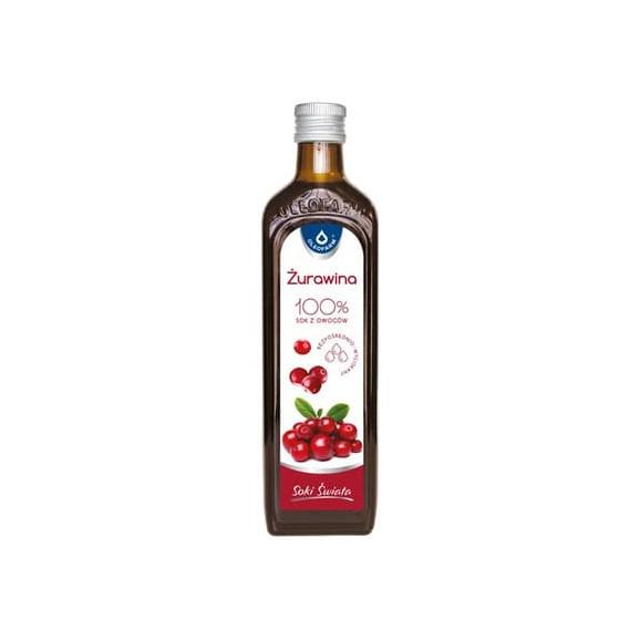 Oleofarm Soki Świata Żurawina, 100% sok z owoców, 490 ml - zdjęcie produktu