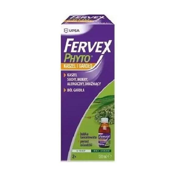 Fervex Phyto, kaszel i gardło, syrop, 120 ml - zdjęcie produktu