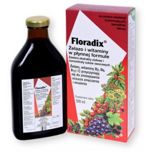 Floradix, żelazo i witaminy, płyn, 500 ml - zdjęcie produktu