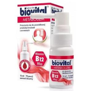 Biovital Metabolizm, aerozol doustny z witaminą B12, spray, 15 ml - zdjęcie produktu