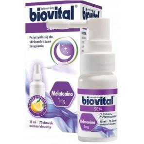Biovital Sen, aerozol doustny z melatoniną, spray, 15 ml - zdjęcie produktu