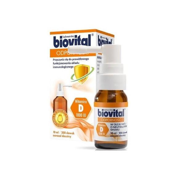 Biovital Odporność, aerozol doustny z witaminą D, spray, 10 ml - zdjęcie produktu