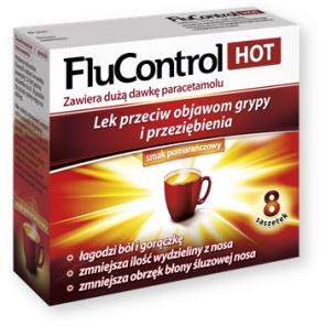 Flucontrol Hot, proszek do sporządzania roztworu doustnego, 5,5g, 8 saszetek - zdjęcie produktu