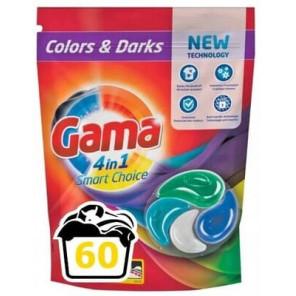 Gama Colors & Darks 4w1 Smart Choice, kapsułki do prania, 60 szt. - zdjęcie produktu