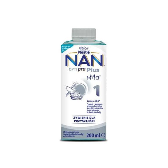 Nestle NAN Optipro Plus 1 HMO, mleko początkowe dla niemowląt od urodzenia, 200 ml - zdjęcie produktu