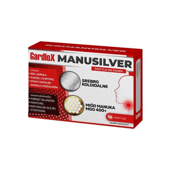 Gardlox Manusilver, pastylki do ssania, 16 szt. - zdjęcie produktu