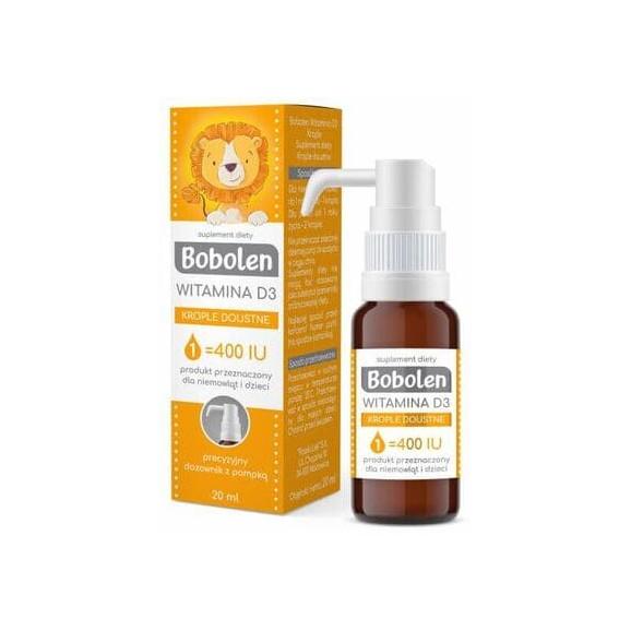 Bobolen Witamina D3, krople dla niemowląt i dzieci, 20 ml - zdjęcie produktu