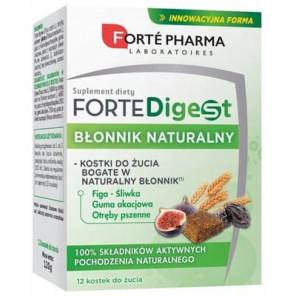 Forte Pharma Forte Digest, błonnik naturalny, kostki do żucia, 12 szt. - zdjęcie produktu