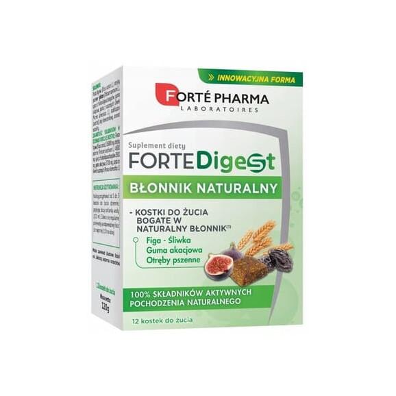 Forte Pharma Forte Digest, błonnik naturalny, kostki do żucia, 12 szt. - zdjęcie produktu