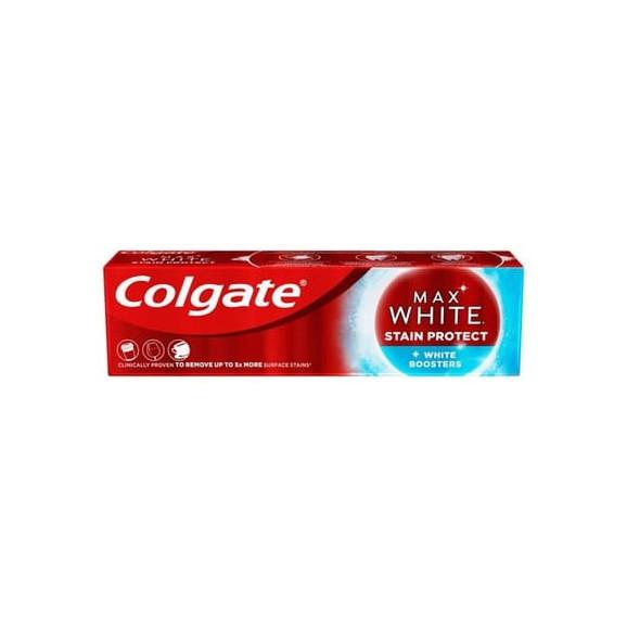 Colgate Max White Stain Protect + White Booster, pasta do zębów, 75 ml - zdjęcie produktu