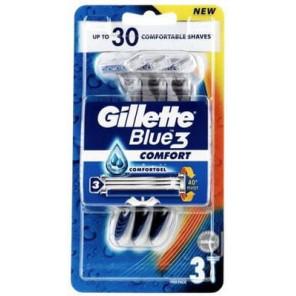 Gillette Blue 3 Comfort, jednorazowe maszynki do golenia dla mężczyzn, 3 szt. - zdjęcie produktu