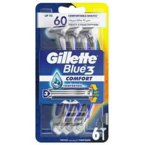 Gillette Blue 3 Comfort, jednorazowe maszynki do golenia dla mężczyzn, 6 szt. - zdjęcie produktu