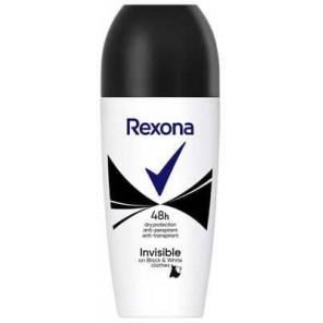 Rexona Invisible Black & White, antyperspirant, roll-on, damski, 50 ml - zdjęcie produktu