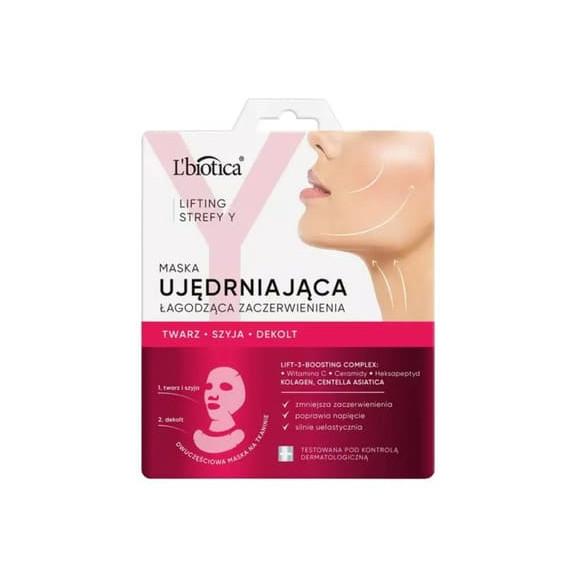 L'Biotica Lifting Strefy Y, ujędrniająca maska do twarzy, łagodząca zaczerwienienia, 1 szt. - zdjęcie produktu