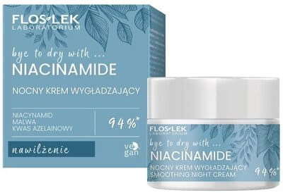 Flos-Lek Niacynamide, nocny krem wygładzający, 50 ml