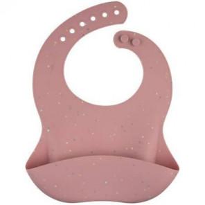 CANPOL BABIES Śliniak silikonowy z kieszonką różowy, 1szt. - zdjęcie produktu