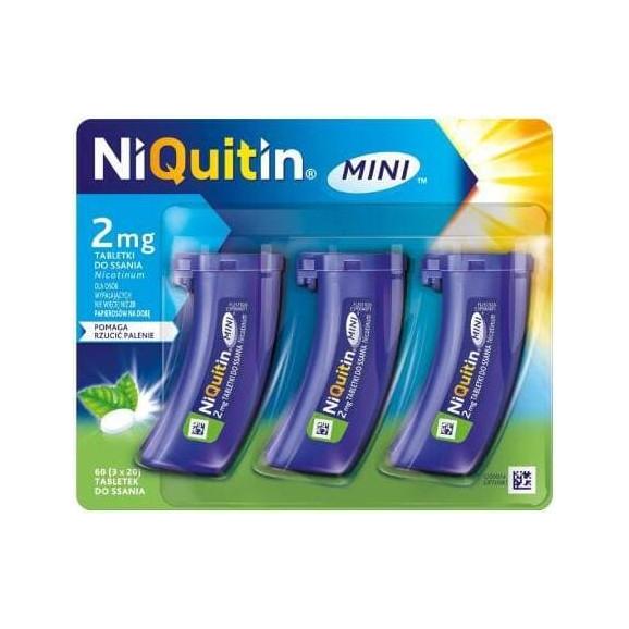 Niquitin Mini, 2 mg, tabletki do ssania, 60 szt. - zdjęcie produktu