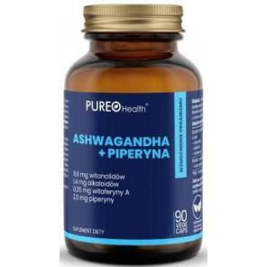 Pureo Health Ashwagandha + Piperyna, kapsułki, 60 szt. - zdjęcie produktu