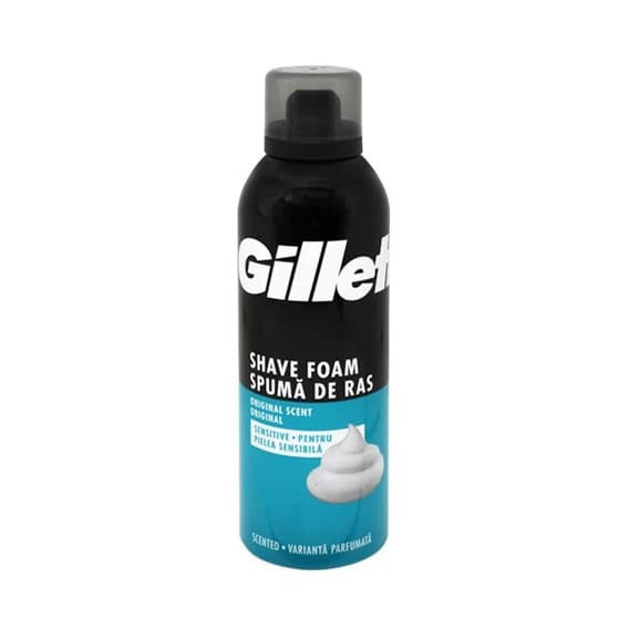 Gillette Sensitive Skin, pianka do golenia, skóra wrażliwa, 200 ml - zdjęcie produktu