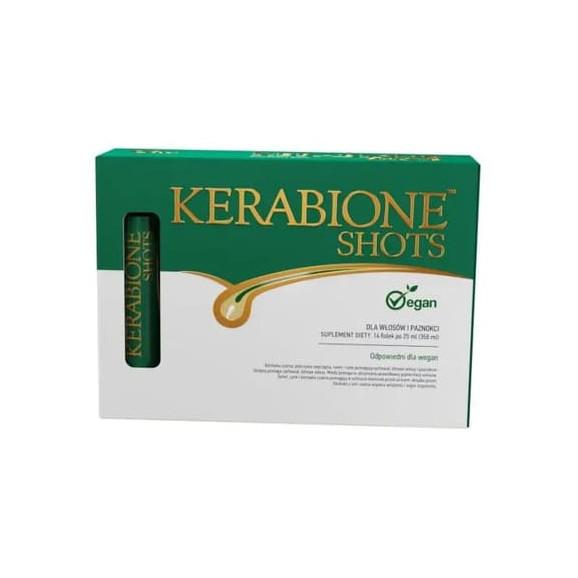 Kerabione Shots, wegańska formuła na wypadanie włosów, 14 x 25 ml - zdjęcie produktu