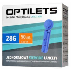 OptiLets, jednorazowe, sterylne lancety, 50 szt. - zdjęcie produktu