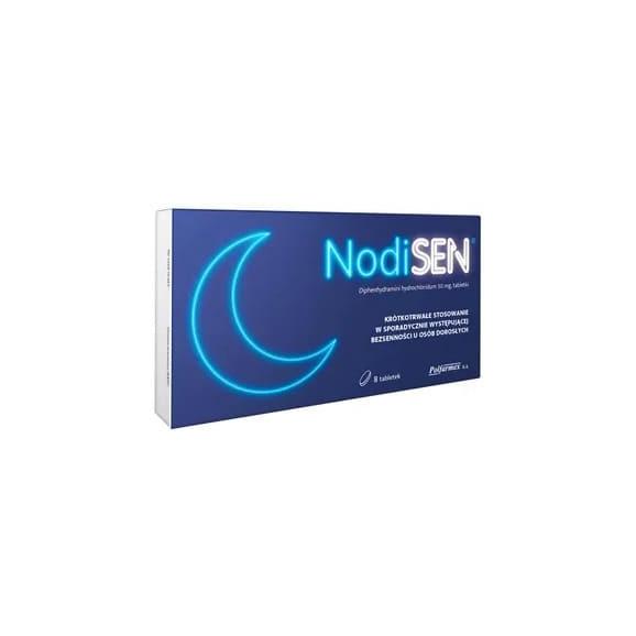 Nodisen 50 mg, tabletki, 8 szt. Nodisen 50 mg, tabletki, 8 szt. - zdjęcie produktu