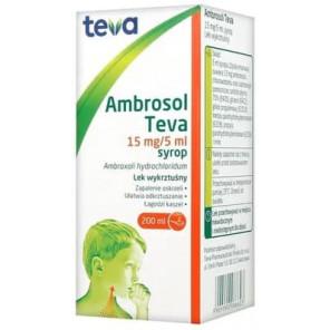 Ambrosol Teva 15 mg/5 ml, syrop, 200 ml - zdjęcie produktu
