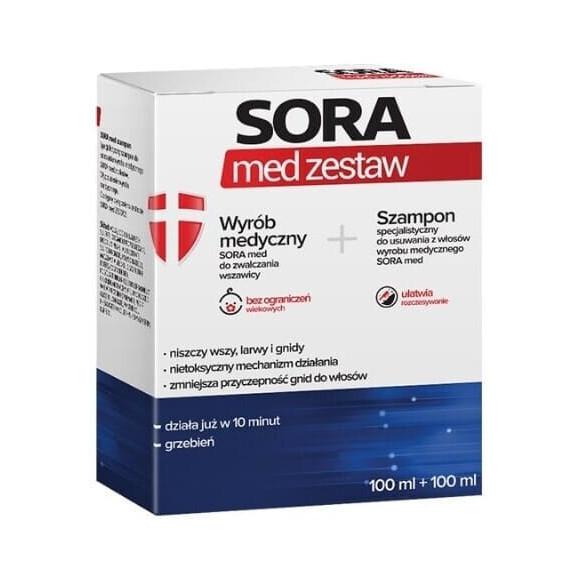 Sora Med Zestaw, płyn 100 ml + szampon 100 ml, 1 szt. - zdjęcie produktu