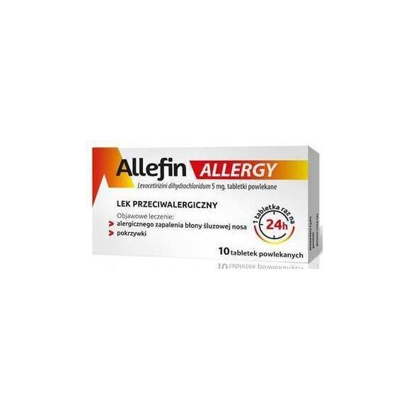 Allefin Allergy 5 mg, tabletki, 10 szt. - zdjęcie produktu