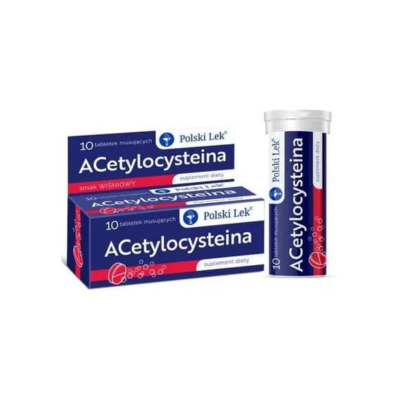 Polski Lek ACetylocysteina, tabletki musujące, 10 szt. - zdjęcie produktu
