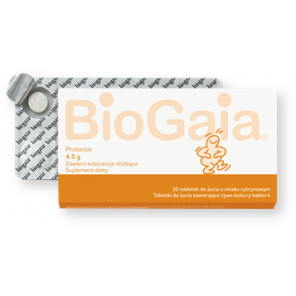 BioGaia, tabletki do żucia, probiotyczne, 10 szt. - zdjęcie produktu