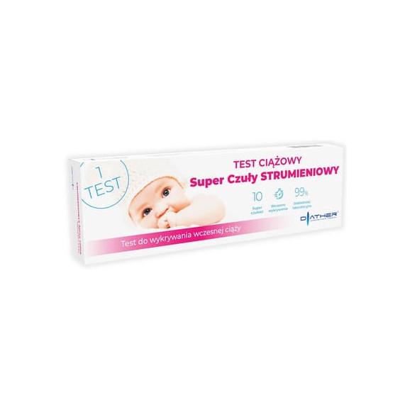 Test Diather Ciążowy super czuły strumieniowy, 1 szt. - zdjęcie produktu