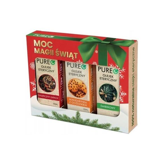 Pureo, zestaw olejków eterycznych, MOC MAGII ŚWIĄT, 3 x 10 ml - zdjęcie produktu