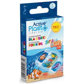 Active Plast Tattoo Ocean Fun, plastry dla dzieci, 12 szt. - zdjęcie produktu