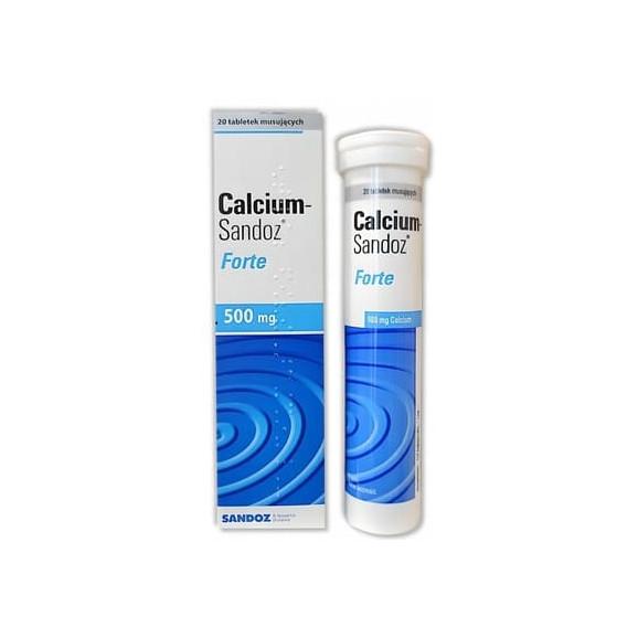 Calcium Sandoz Forte, tabletki musujące, 20 szt. - zdjęcie produktu